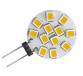 LED žárovka G4 ROUND LD SMD 1,8W teplá bílá WW; 12V; bodová; GTV